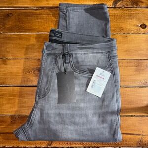 Caliville Slim Fit Pants Mens Medium (33x31) Grey Denim TC6059ST Stretch Jeans